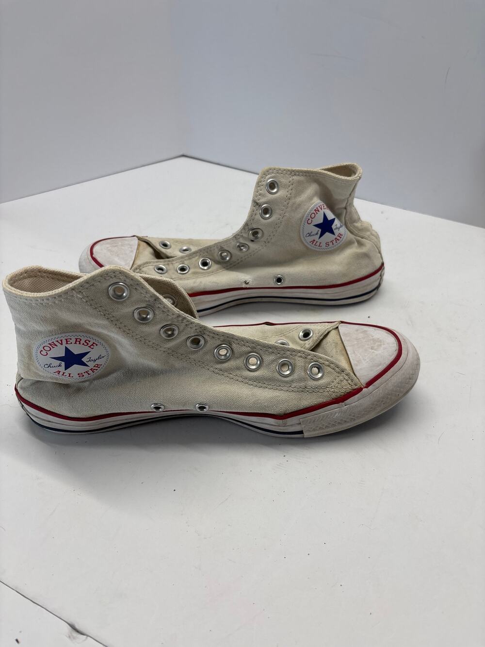 Converse Chuck Taylor All Star High Top Unisex Size M8 W10 Cream No Laces